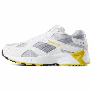 Adidasy Męskie Reebok Aztrek Białe/Szare/Cytrynowy PL 14ADHKE